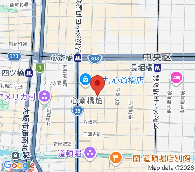 国際楽器社の地図