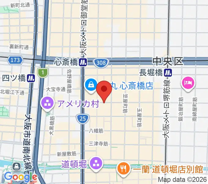 国際楽器社の地図