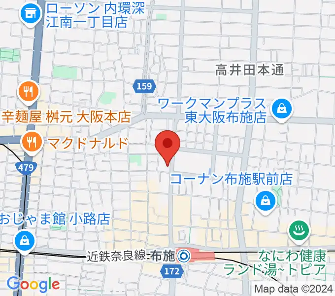 小阪楽器店 布施本店の地図