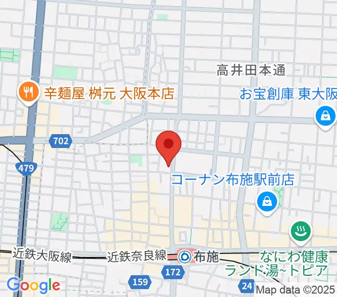 小阪楽器店 布施本店の地図