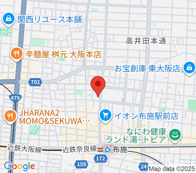 小阪楽器店 布施本店の地図
