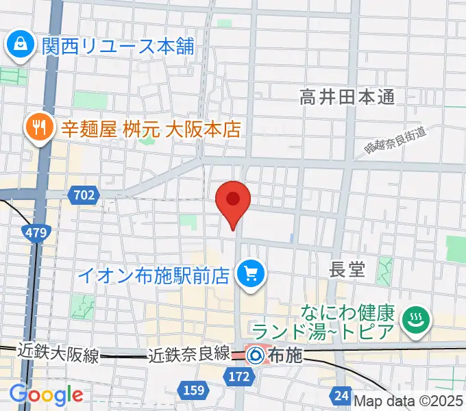 小阪楽器店 布施本店の地図