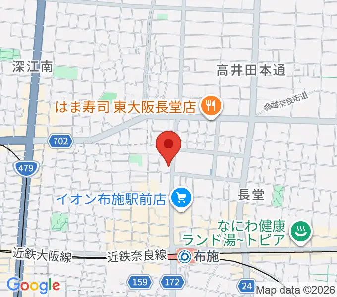 小阪楽器店 布施本店の地図