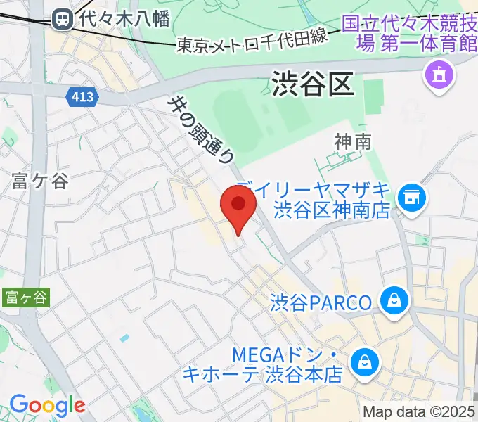 三田村楽器店の地図