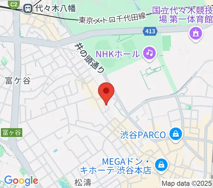 三田村楽器店の地図