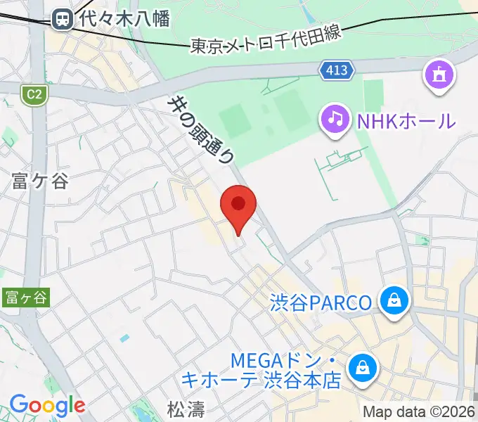 三田村楽器店の地図