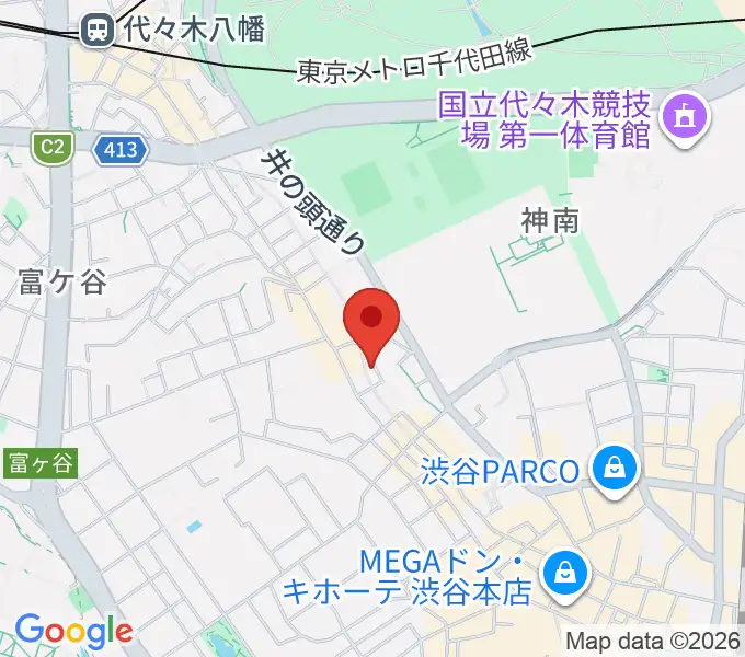 三田村楽器店の地図