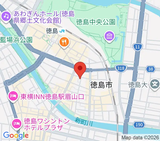 黒崎楽器本店の地図