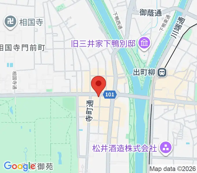 マツヲ楽器の地図