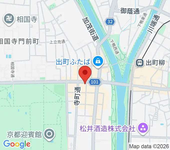 マツヲ楽器の地図