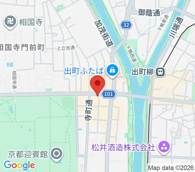 マツヲ楽器の地図