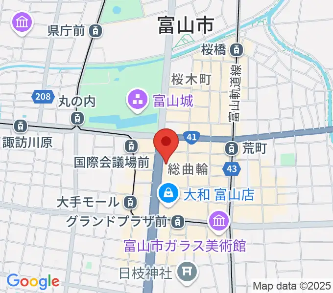ミヤコ楽器店の地図