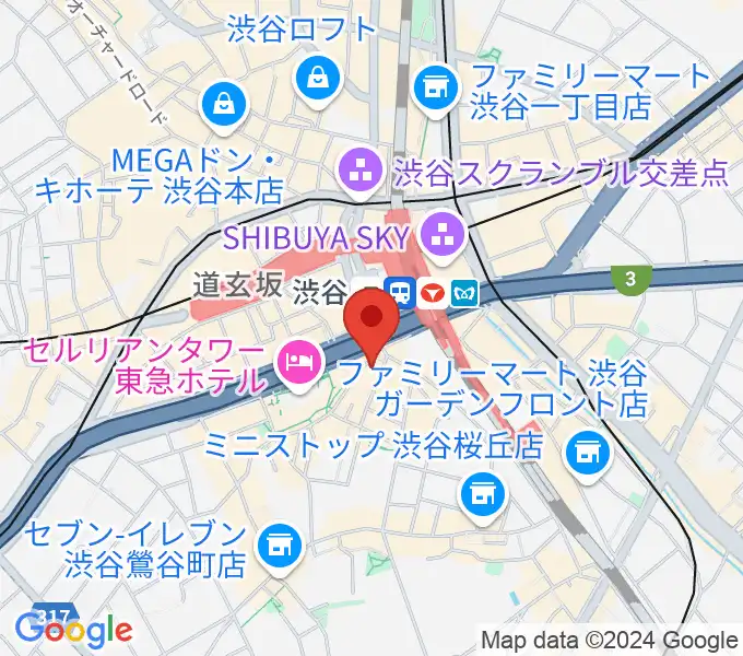 イケベ楽器店 鍵盤堂・パワーレック・パワーDJ'sの地図