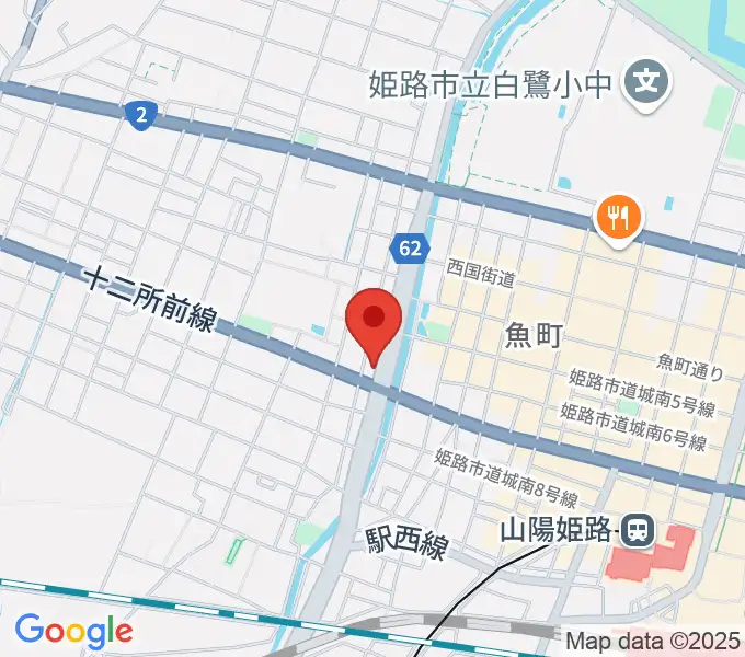 エムズサウンドギターショップの地図