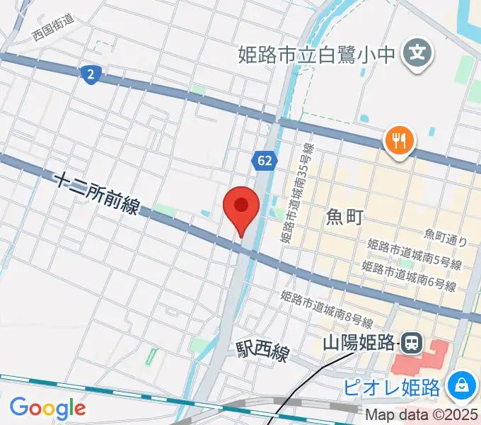 エムズサウンドギターショップの地図