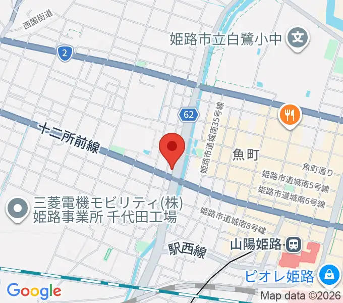エムズサウンドギターショップの地図