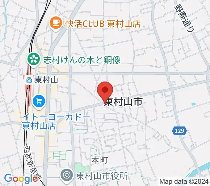 ムラコシ楽器店の地図