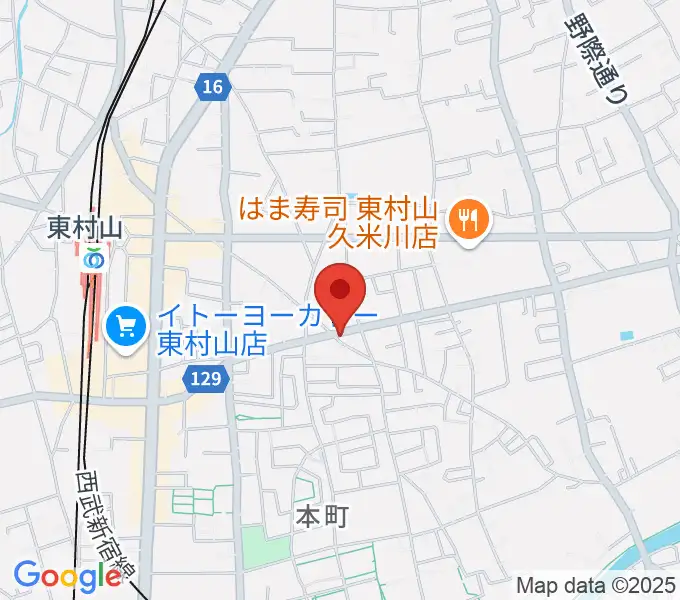 ムラコシ楽器店の地図