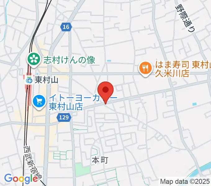 ムラコシ楽器店の地図