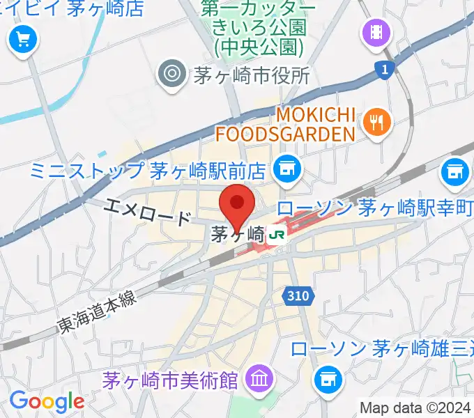 長谷川楽器北口店の地図