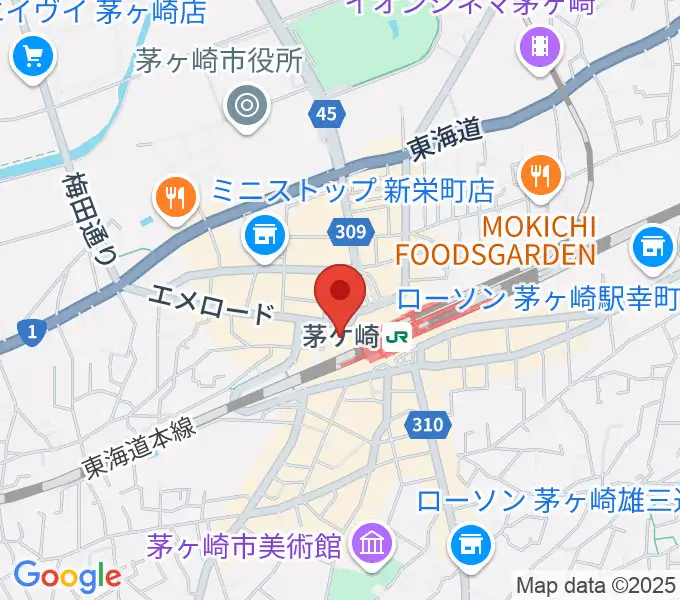 長谷川楽器北口店の地図