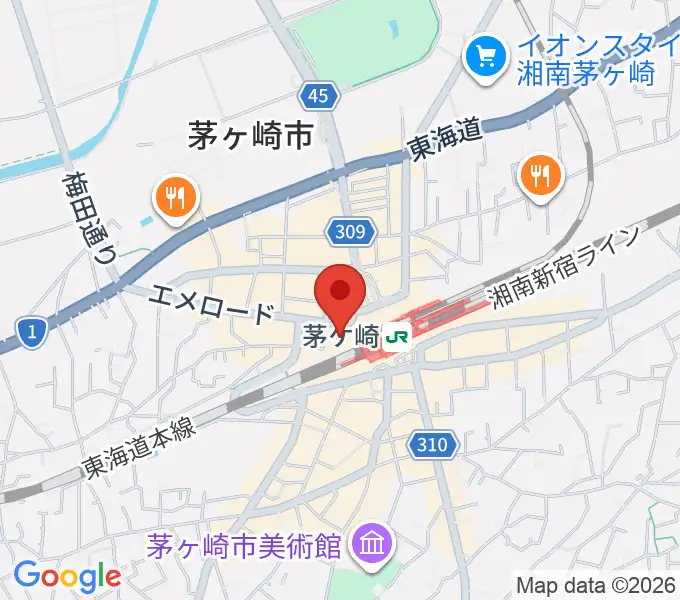 長谷川楽器北口店の地図