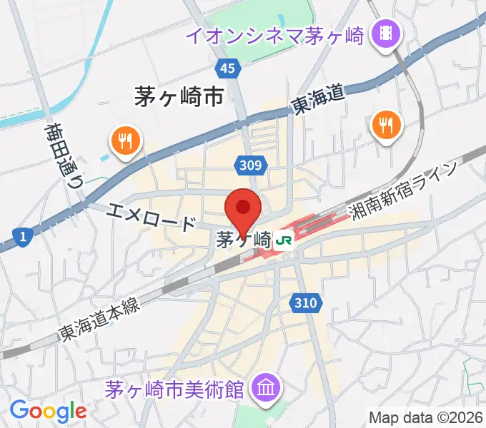 長谷川楽器北口店の地図