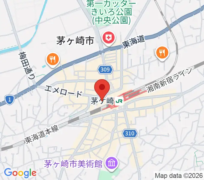 長谷川楽器北口店の地図