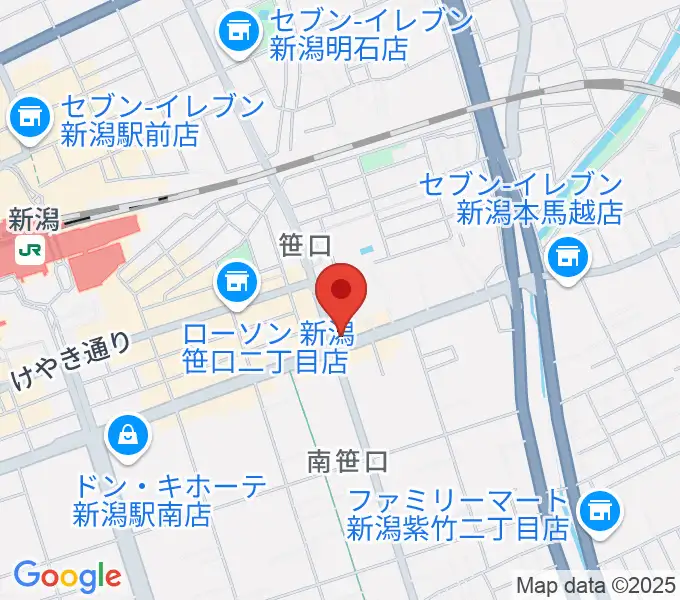 新潟中古楽器センター 新潟ショールームの地図