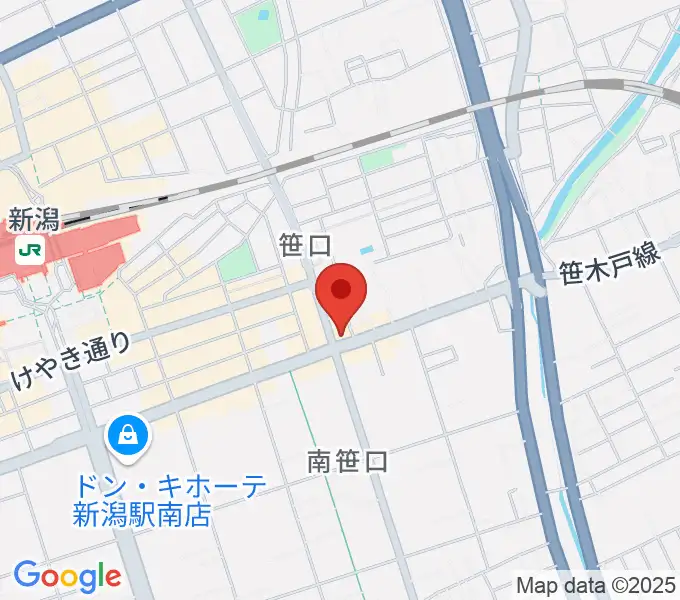 新潟中古楽器センター 新潟ショールームの地図