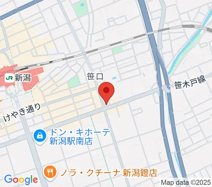 新潟中古楽器センター 新潟ショールームの地図