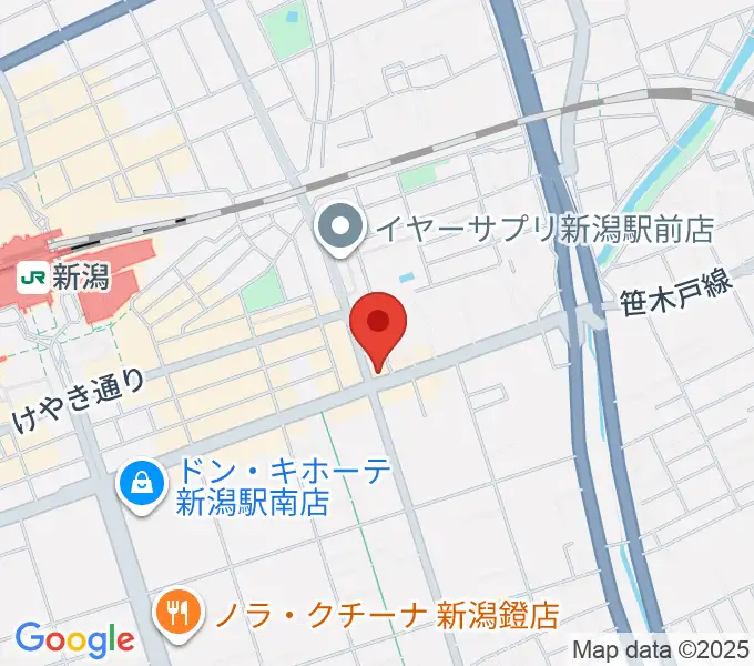新潟中古楽器センター 新潟ショールームの地図