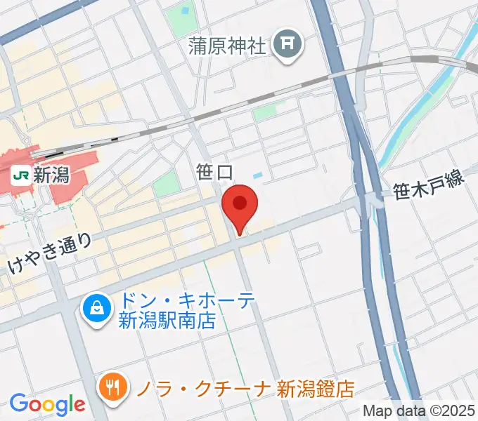 新潟中古楽器センター 新潟ショールームの地図