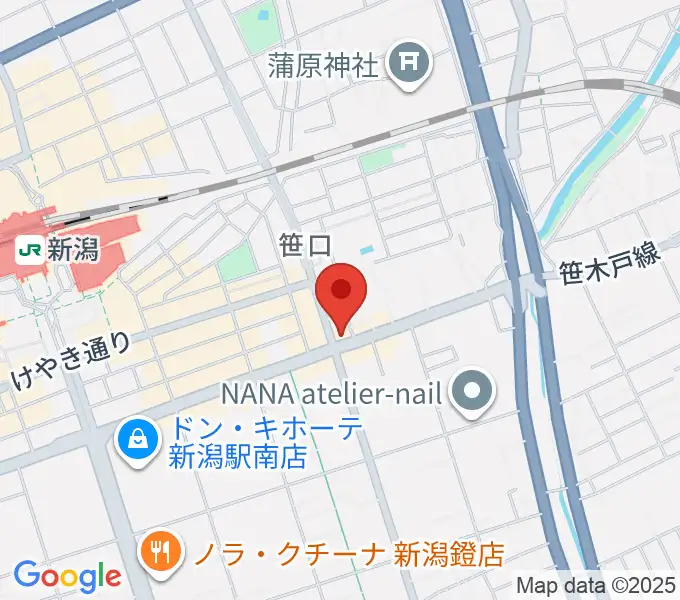 新潟中古楽器センター 新潟ショールームの地図