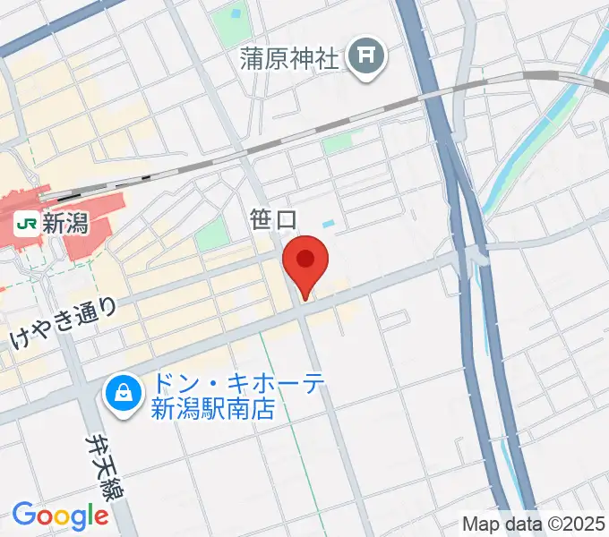 新潟中古楽器センター 新潟ショールームの地図