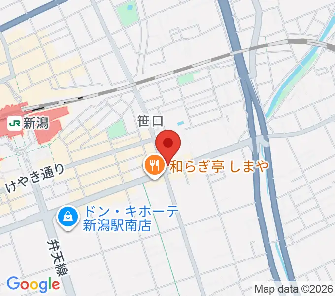 新潟中古楽器センター 新潟ショールームの地図