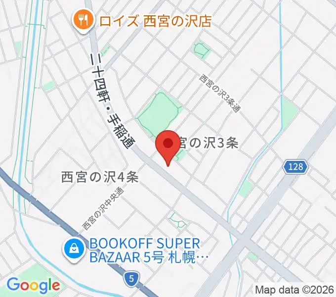 エルム楽器札幌本店の地図