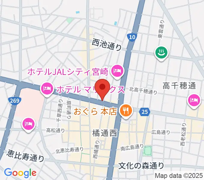 西村楽器 micc本店の地図