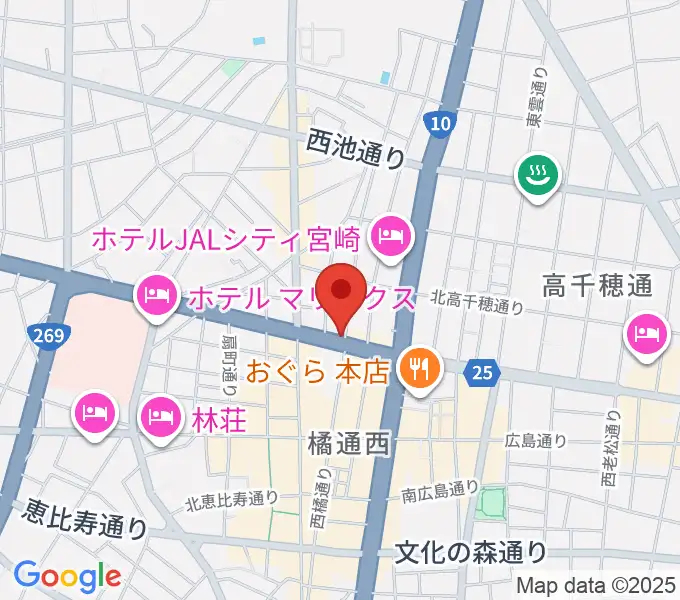 西村楽器 micc本店の地図