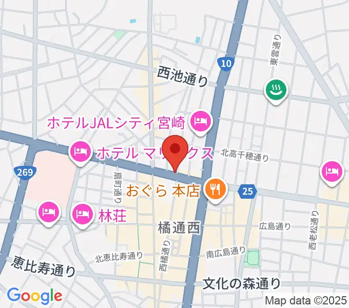 西村楽器 micc本店の地図