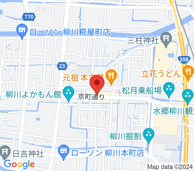 小川楽器 柳川店の場所