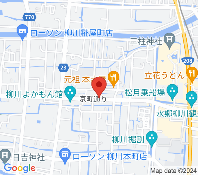 小川楽器 柳川店の場所