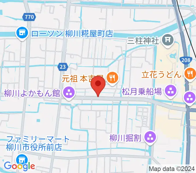 小川楽器 柳川店の地図