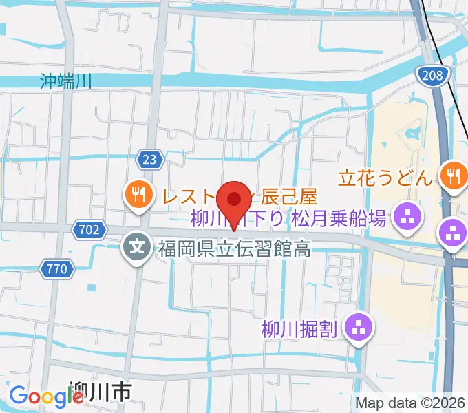 小川楽器 柳川店の地図