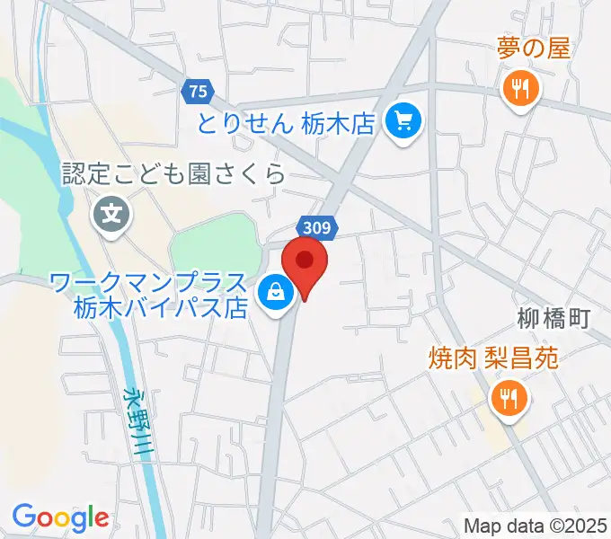 オオノ楽器 栃木店の地図