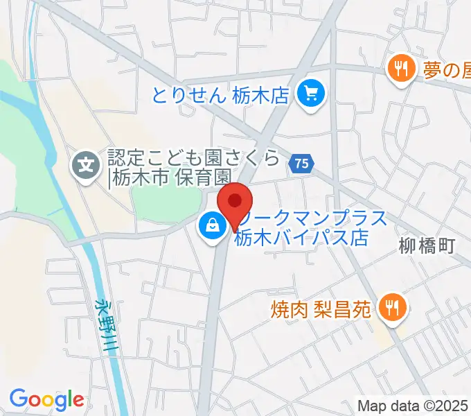 オオノ楽器 栃木店の地図