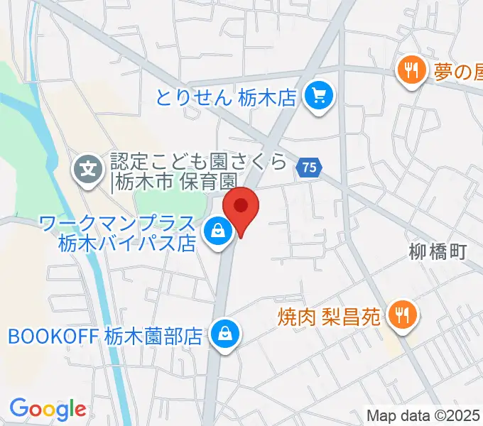 オオノ楽器 栃木店の地図
