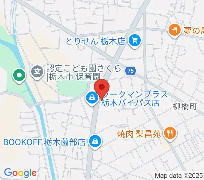 オオノ楽器 栃木店の地図
