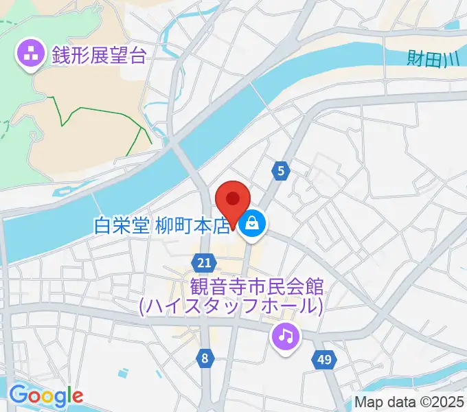 オオサカヤ 観音寺本店の地図