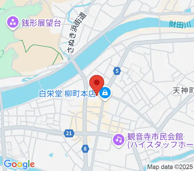 オオサカヤ 観音寺本店の地図